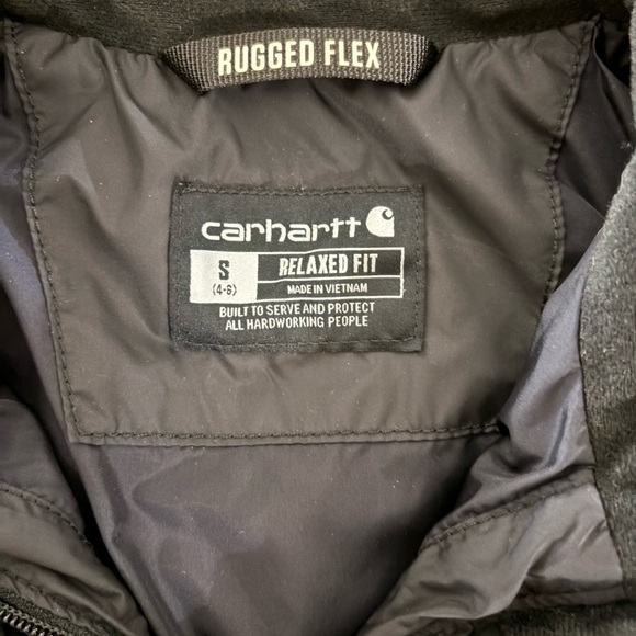 Carhartt Dark Black Rugged Flex Relaxed Fit Insulated Puffer Vest - Picture 5 of 5